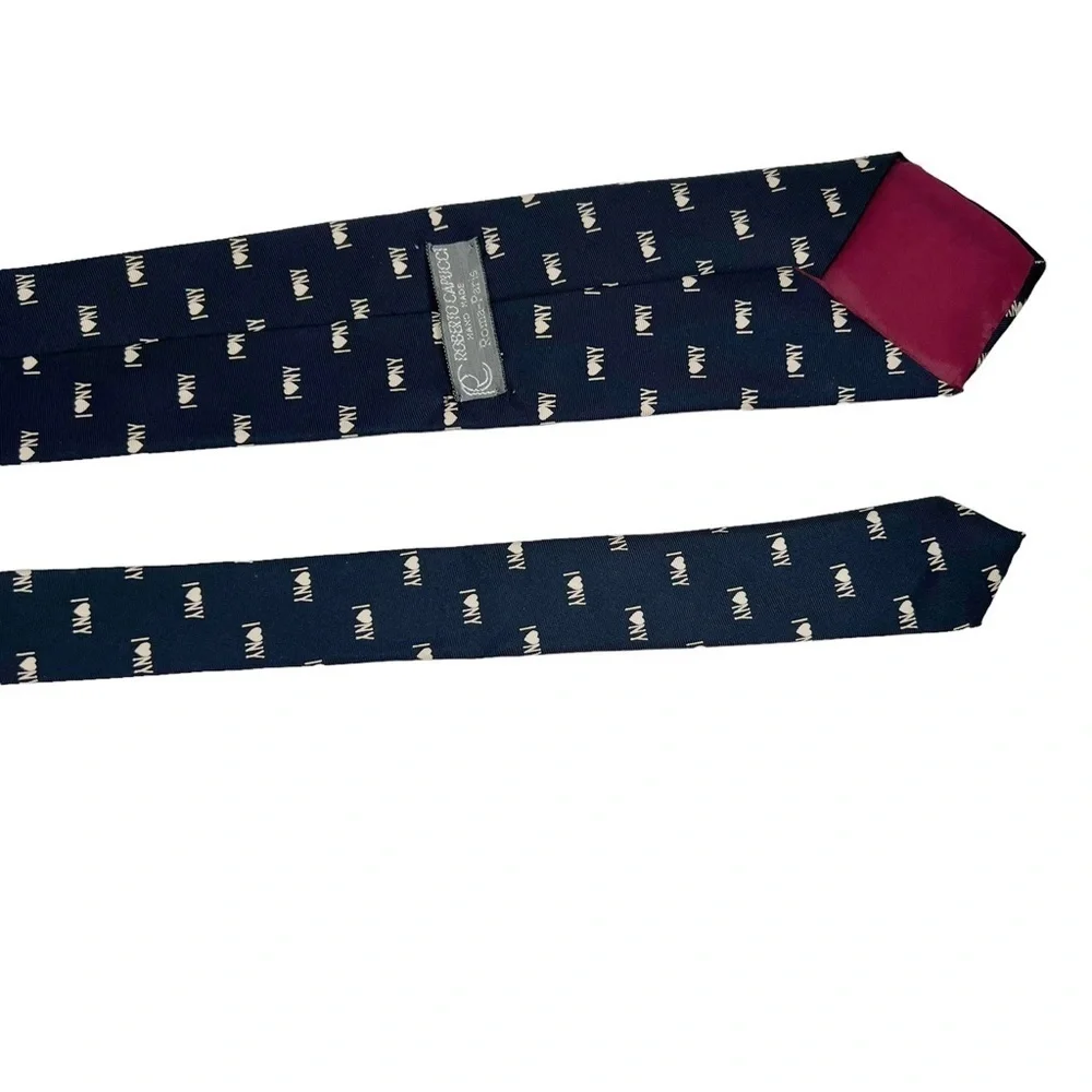 I Love NY Navy Blue Roberto Capucci Silk Men’s Necktie